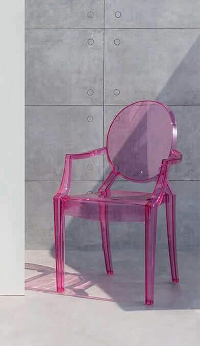 เก้าอี้พลาสติก MY DOLLS HOUSE GHOST TRANSPARENT สีชมพู